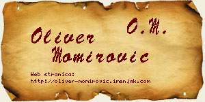 Oliver Momirović vizit kartica